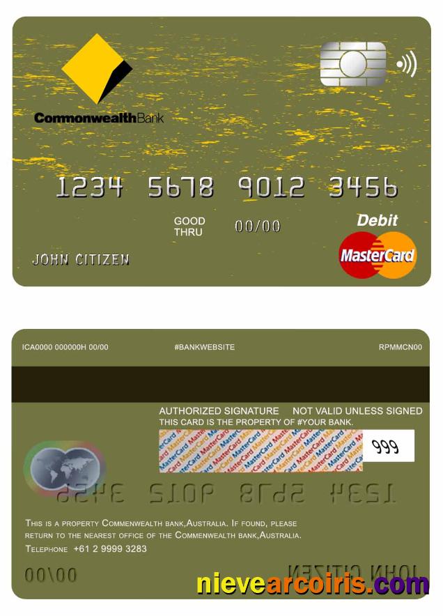 Australia Commonwealth bank mastercard